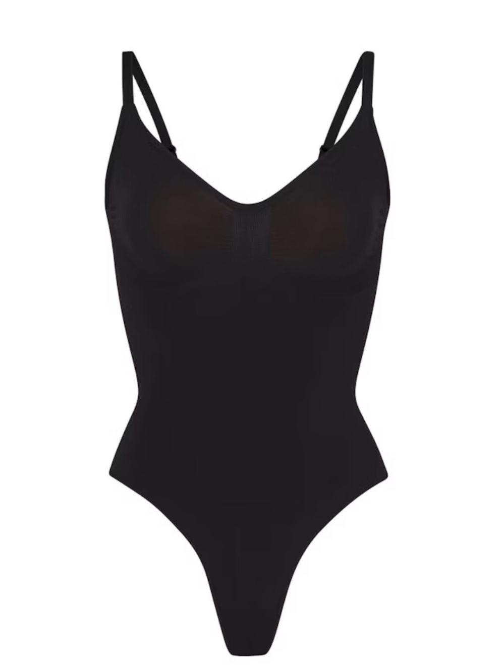 NWT SKIMS Women's Seamless Sculpt Thong Bodysuit Black Onyx